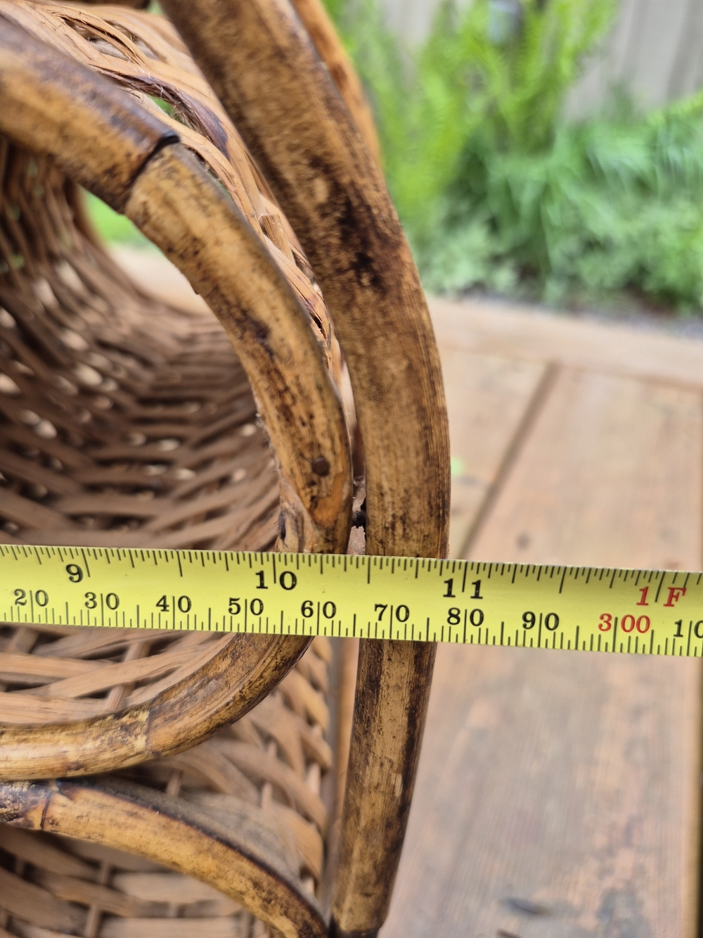 Rustic Boho Vintage Rattan Wicker Wine Rack - Excellent Condition - Picture 8 of 9
